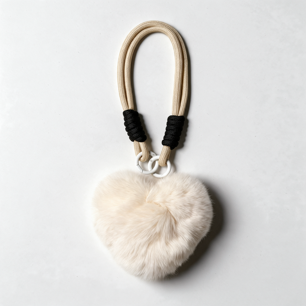 Fluffy Corazón Blanco