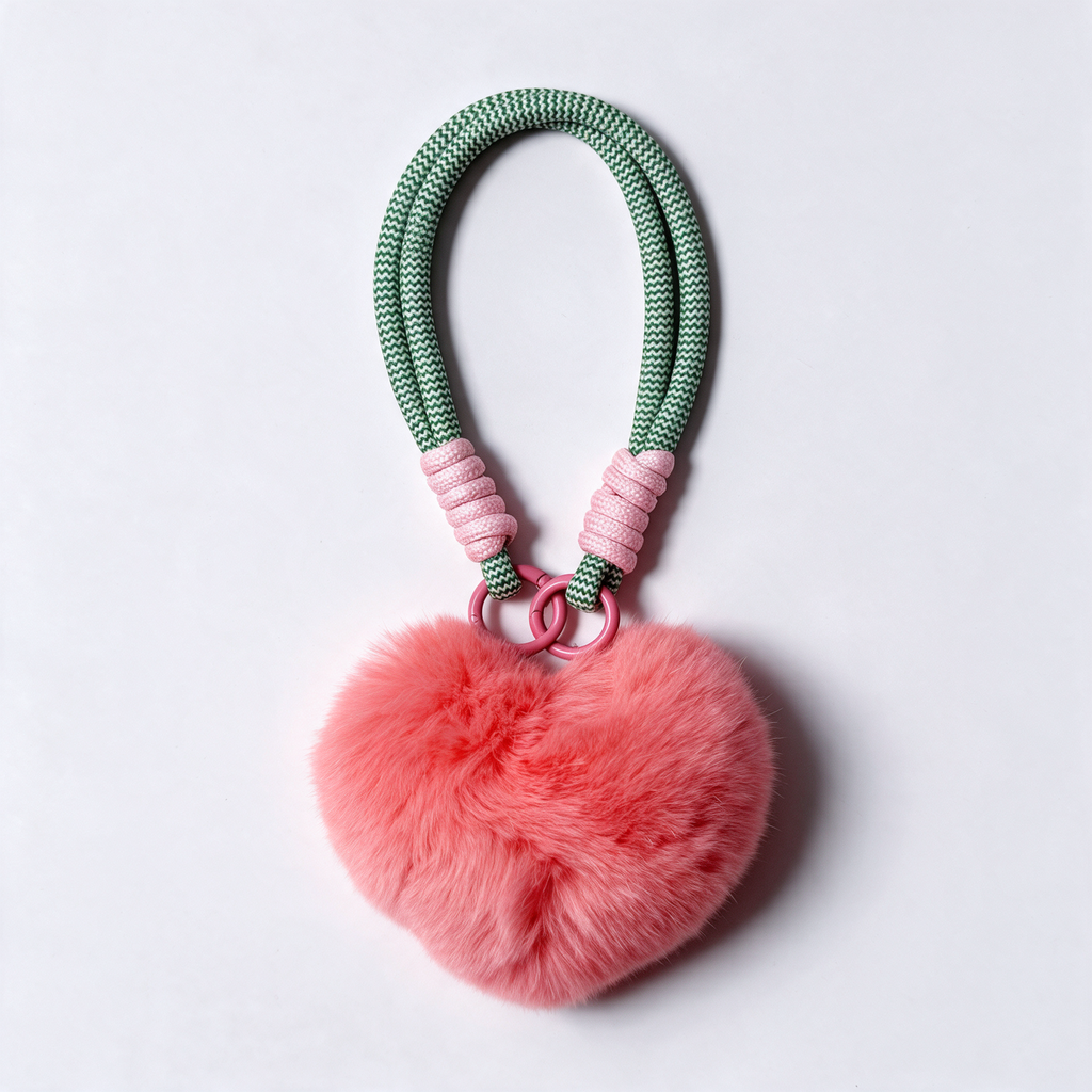 Fluffy Corazón Fucsia